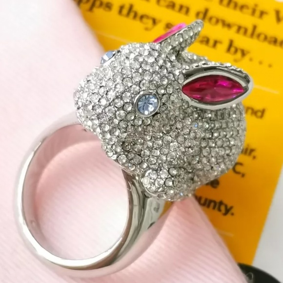 kate spade Jewelry - Kate spade BIG-bunny glitter ring size 7
